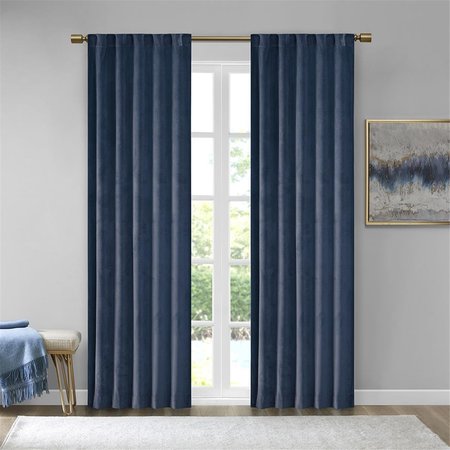 510 DESIGN Navy 100 Percent Polyester Velvet Window Panel - Set of 2 5DS40-0162